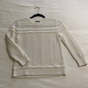 JCrew XS cream sweater with cutest details